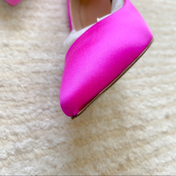 NWT J. Crew Elsie bright berry satin pumps - Picture 8 of 15